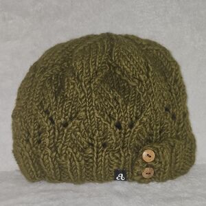Stylish Knit Beanie for Kids in Olive Green